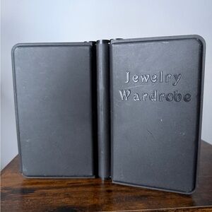 Vintage Black plastic Jewelry Wardrobe Case